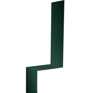 Планка примыкание боковое фальц 0,45 PE-Double с пленкой RAL 6005 зеленый мох (3м)