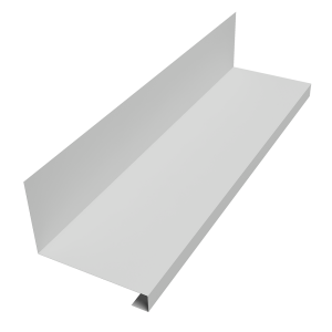 Планка примыкание нижнее к трубе фальц 0,45 Drap TX RAL 7047 телегрей 4 (2м)