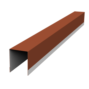 Планка опорная составная внутренняя для забора жалюзи Palermo 0,45 Drap TX RAL 8004 терракота (2м)