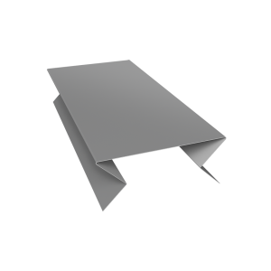 Планка угла внешнего составная нижняя 0,5 Satin с пленкой RAL 9006 бело-алюминиевый (3м)