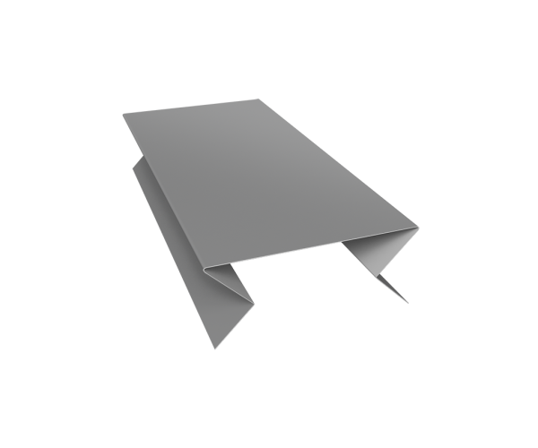 Планка угла внешнего составная нижняя 0,5 Satin с пленкой RAL 9006 бело-алюминиевый (3м)