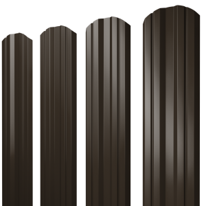 Штакетник Twin фигурный 0,5 Atlas X RR 32 темно-коричневый