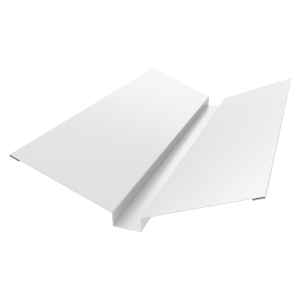 Планка ендовы верхней 115х30х115 0,5 PE с пленкой RAL 9003 сигнальный белый (3м)