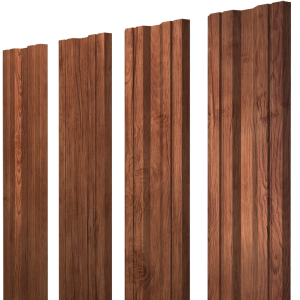 Штакетник Twin с прямым резом 0,45 Print Premium Rowan Wood Intense FTC