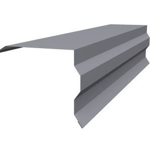 Планка торцевая фигурная 100х85 0,7 PE с пленкой RAL 7004 сигнальный серый (3м)