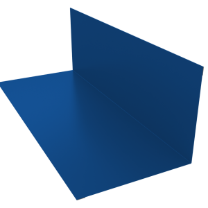 Планка примыкания 130х160мм 0,5 Satin с пленкой RAL 5005 сигнальный синий (2м)