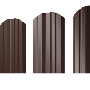 Штакетник Twin фигурный 0,5 PurPro RAL 8017 шоколад