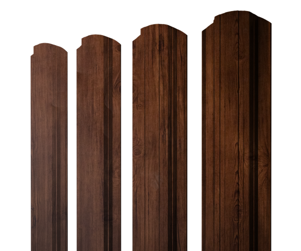 Штакетник Прямоугольный фигурный 0,4 Print Premium Cherry Wood Fresh TwinColor