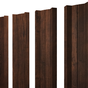 Штакетник М-образный А с прямым резом 0,45 Print Premium Cherry Wood Dark FTC