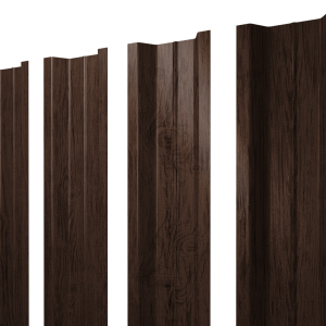 Штакетник П-образный В с прямым резом 0,4 Print Premium Antique Wood TwinColor