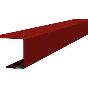 Планка завершающая для Кликфальц Pro 0,5 Satin с пленкой RAL 3011 коричнево-красный (2м)