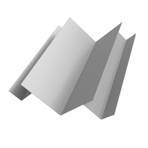 Угол внутренний сложный Кликфальц Pro 0,5 Satin с пленкой RAL 9003 сигнальный белый (3м)