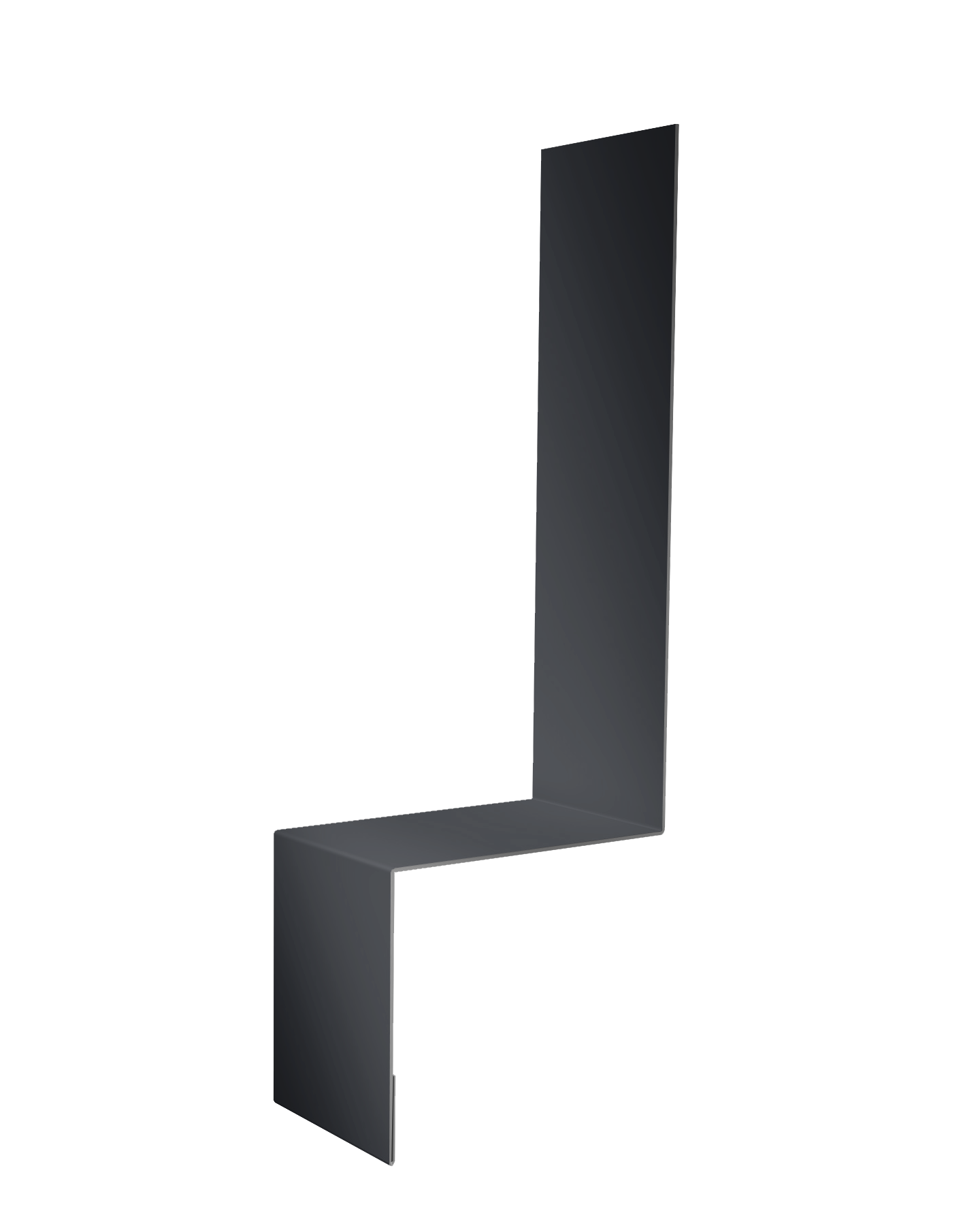 Планка примыкание боковое фальц 0,5 Atlas X с пленкой RAL 7024 мокрый асфальт (2м)