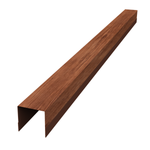 Планка вертикальная лицевая для горизонтального монтажа штакетника 0,45 Print Premium Rowan Wood Intense FTC (2м)