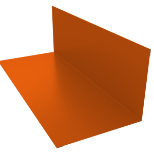 Планка примыкания 130х160мм 0,45 PE с пленкой RAL 2004 оранжевый (3м)