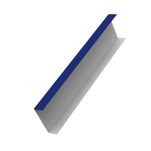 Декоративная накладка на столб универсальная 80х80 для забора жалюзи 0,45 PE RAL 5002 ультрамариново-синий (3м)