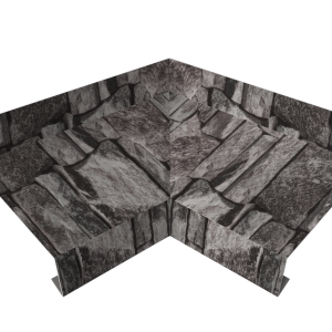 Угол отлива внутренний 70 0,45 Print Elite с пленкой Fine Stone TwinColor