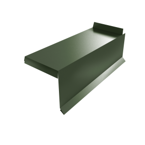 Планка торцевая сегментная Квадро профи Правая 0,5 Satin Matt TX RAL 6020 хромовая зелень