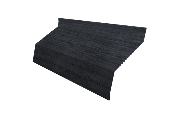 Ламель забора жалюзи Milan new gofr 0,45 Print Premium Grey Wood TwinColor