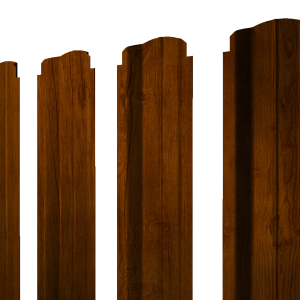 Штакетник П-образный В фигурный 0,4 Print Premium Golden Wood Intense FTC