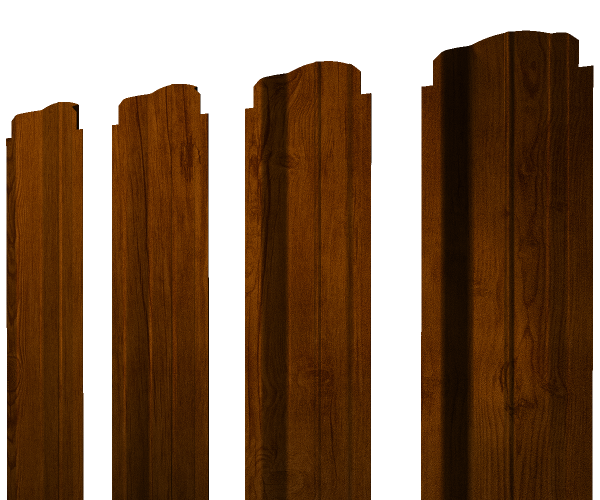 Штакетник П-образный В фигурный 0,4 Print Premium Golden Wood Intense FTC