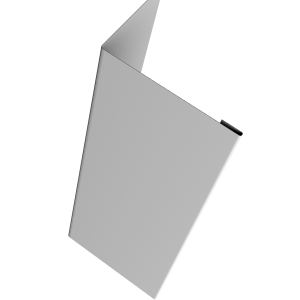 Нащельник (для калиток и ворот) 25х35 жалюзи Milan, Tokyo, Palermo 0,45 Drap RAL 9003 сигнальный белый (L2,0)