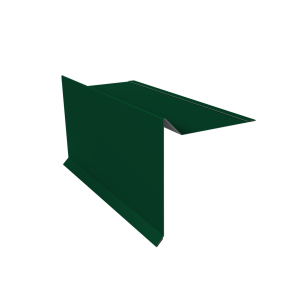 Планка ветровая с отгибом для мягкой кровли 100х20х70 0,5 PE с пленкой RAL 6005 зеленый мох (2м)