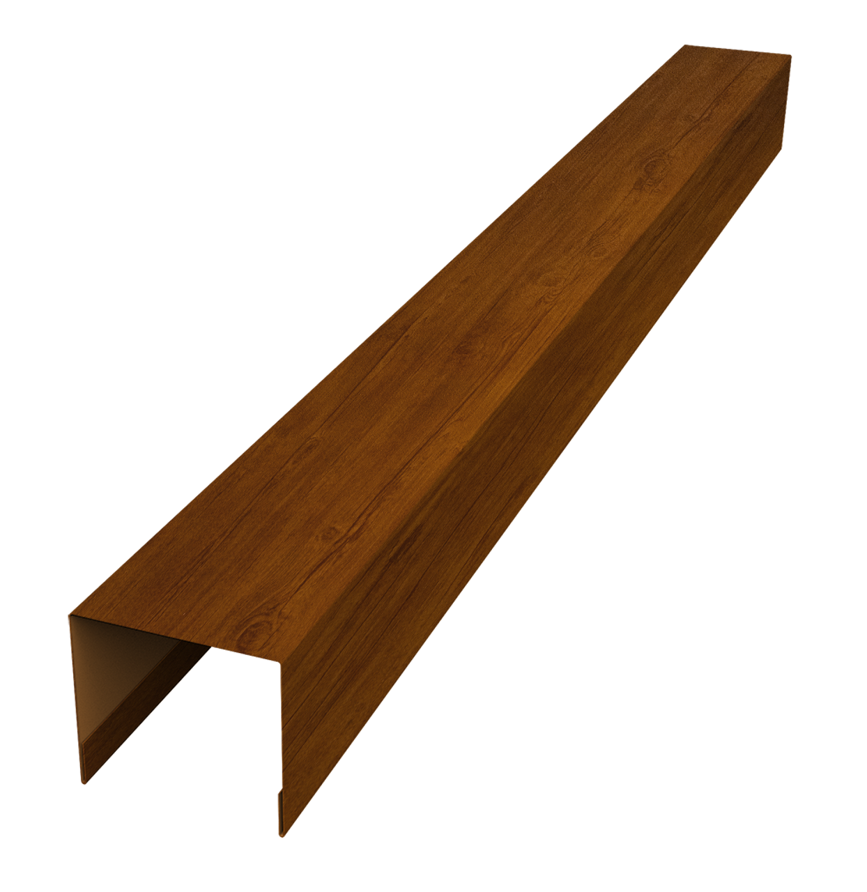 Стойка боковая крепежная для забора жалюзи Palermo 0,45 Print Premium Golden Wood Intense FTC (2,5м)