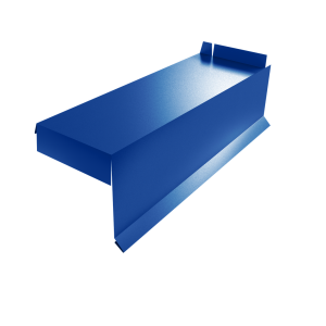 Планка торцевая сегментная Квадро профи Правая стартовая 0,45 PE RAL 5002 ультрамариново-синий