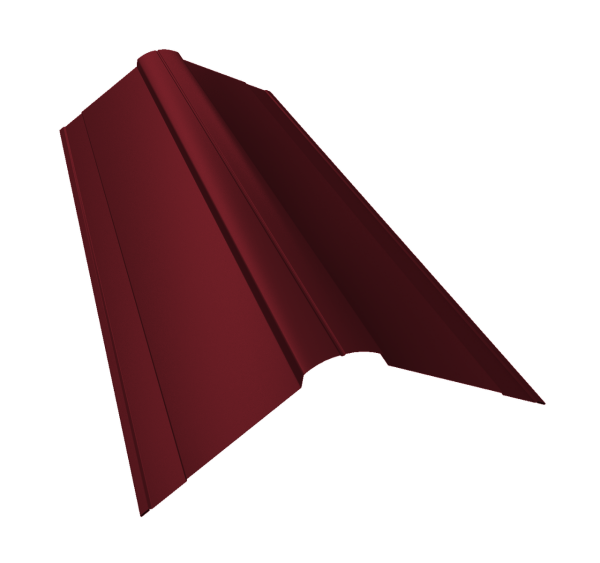 Планка конька фигурного 150x150 0,45 Drap TR RAL 3005 красное вино (3м)
