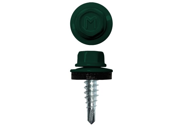 Саморез по металлу Daxmer  4,8х19 RAL 6005 (5000) сверло №2