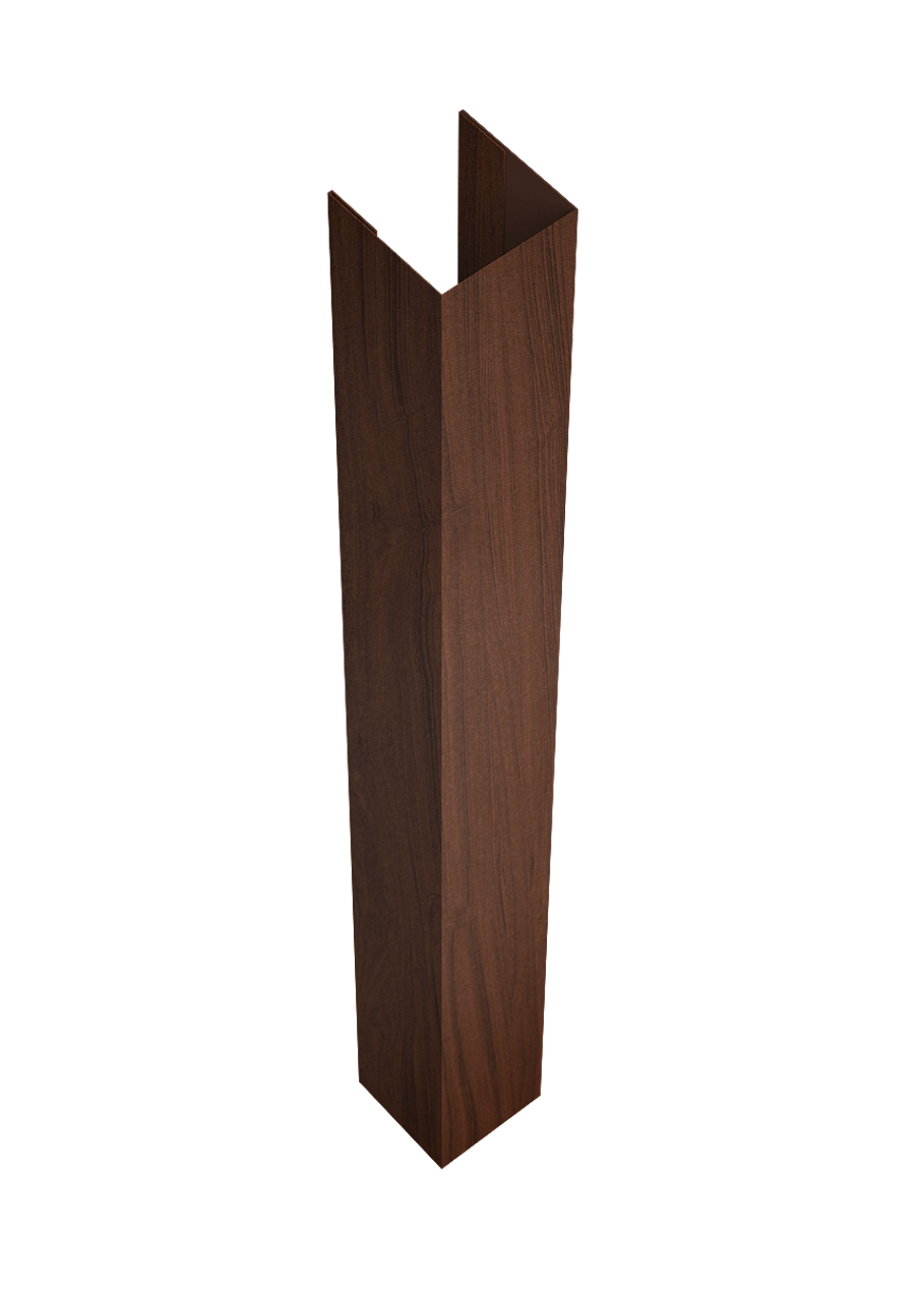 Стойка жалюзи Texas для монтажа с крепежным вкладышем 0,45 Print Elite Choco Wood TwinColor (2,5м)
