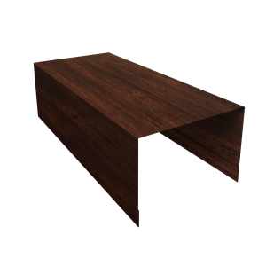 Крышка для забора из сайдинга ЭкоБрус 0,45 Print-double Premium Cherry Wood Dark F (2,5м)