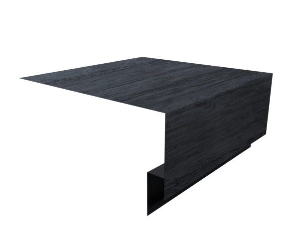 Планка околооконная сложная Экобрус Grand Line 200х75х25 0,45 Print Premium Grey Wood TwinColor (2м)