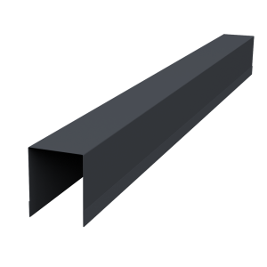 Планка опорная составная внутренняя для забора жалюзи Palermo 0,45 PE-Double RAL 7024 мокрый асфальт (3м)