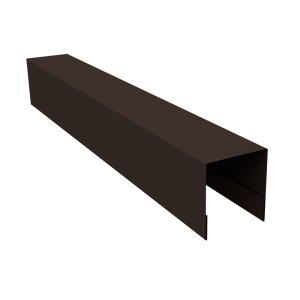 Планка боковая для забора из сайдинга (Блок-хаус new) 0,5 Velur X RR 32 темно-коричневый (2,5м)