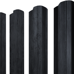 Штакетник М-образный B фигурный 0,45 Print Premium Grey Wood TwinColor