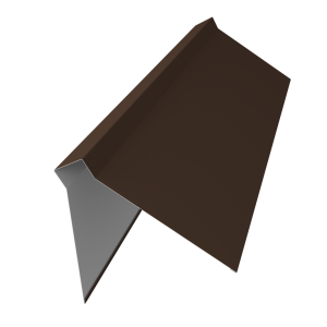 Планка конька плоского 220х50х220 0,45 Drap RAL 8017 шоколад (2м)