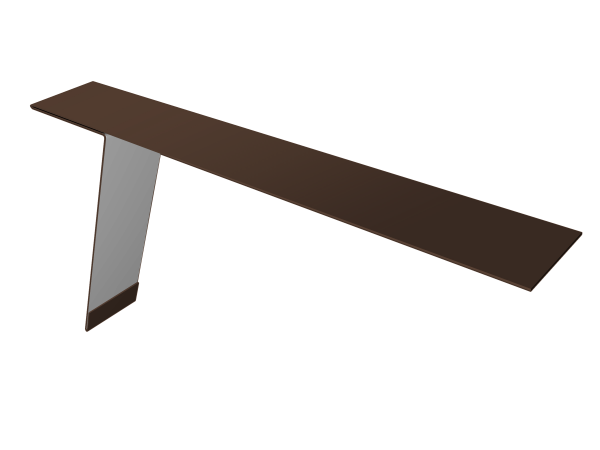Планка карнизная фальц 130х80 0,5 Satin Matt TX RAL 8017 шоколад (3м)
