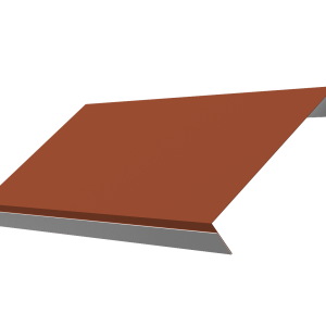 Ламель обратная 150 забора жалюзи Texas 0,5 Satin Matt TX RAL 8004 терракота