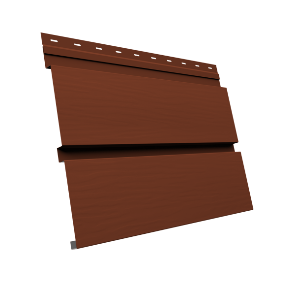 Квадро брус 3D 0,5 Satin с пленкой RAL 8004 терракота