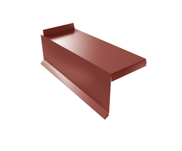 Планка торцевая сегментная Квадро профи Левая 0,5 Satin RAL 3009 оксидно-красный