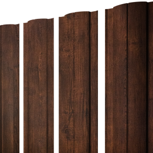 Штакетник Круглый с прямым резом 0,4 Print Premium Cherry Wood Dark FTC