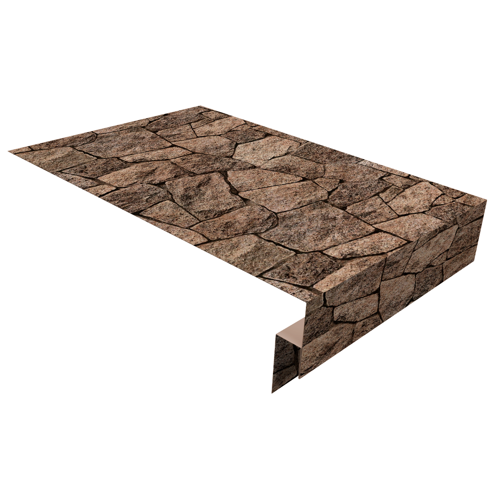 Планка околооконная сложная 250х50х12 (j-фаска) 0,45 Print Elite King Stone TwinColor (3м)