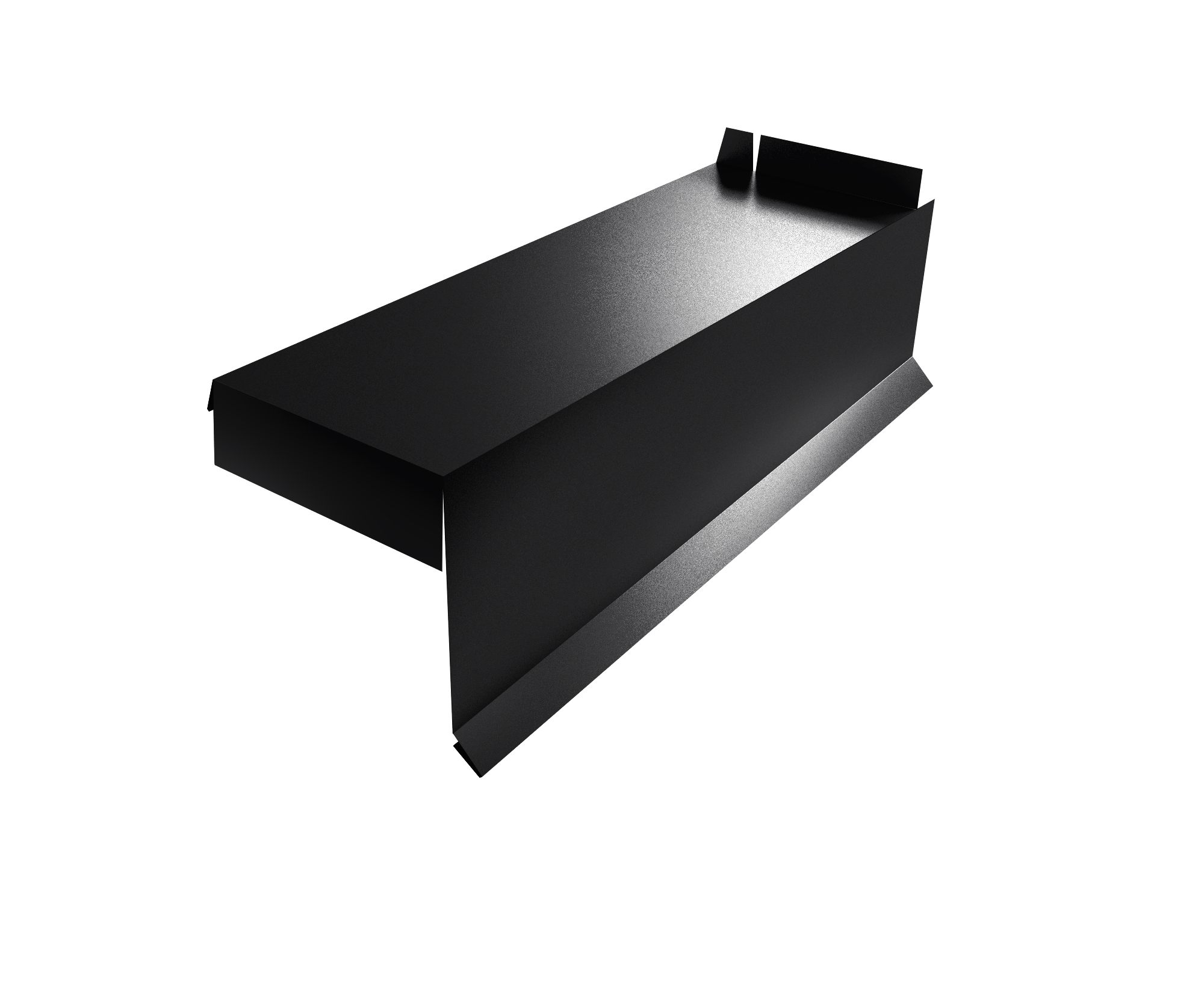 Планка торцевая сегментная Квадро профи Правая стартовая 0,45 Drap TR RAL 9005 черный