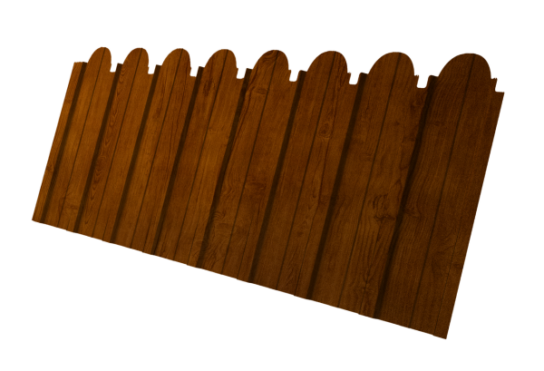 Профнастил C10A фигурный 0,4 Print Premium Golden Wood Intense FTC