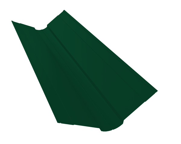 Планка ендовы верхней фигурной 100x100 0,45 Drap TR RAL 6005 зеленый мох (2м)