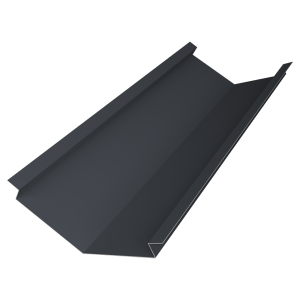 Планка ендовы нижней для композитной черепицы 140х140 0,5 Velur X RAL 7024 мокрый асфальт (3м)