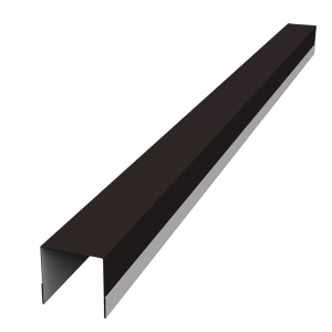 Планка вертикальная обратная для забора жалюзи Palermo 0,5 Rooftop Бархат RAL 9005 черный (2,5м)