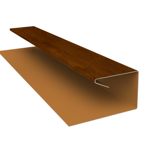 Планка П-образная завершающая сложная (КД) 0,4 Print Premium Golden Wood Intense FTC (2м)